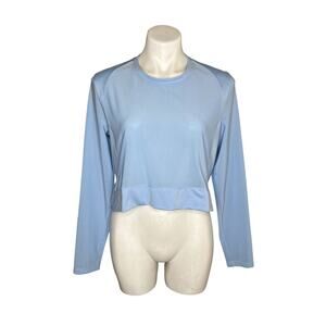 ADIDAS Women’s Long Sleeve Active Top Light Blue Size Medium